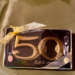 🆕 Gold 50’s Jeweled Bottle Opener